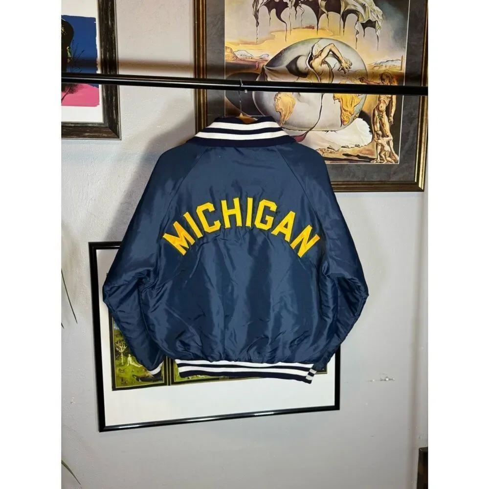 Vintage Michigan Wolverines Bomber Jacket